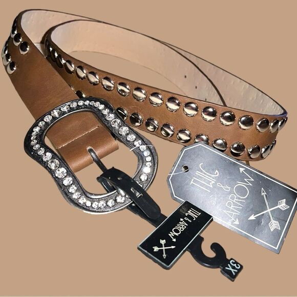 Twig & arrow new brow belt with silver studs and rhinestone buckle! - Picture 6 of 6